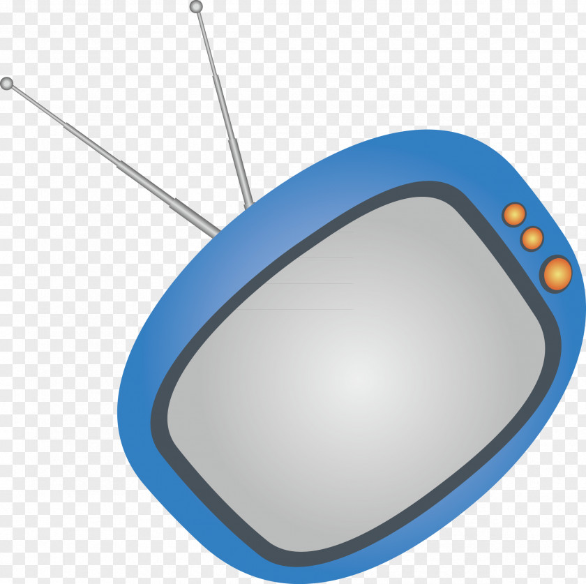 Blue TV Antenna, Antenna And Electrical Appliance Vector Television PNG
