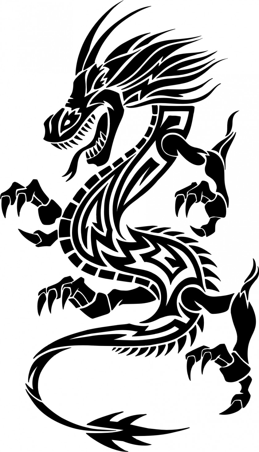 Chinese Style Dragon Pattern PNG