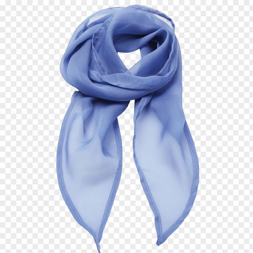 Scarf Chiffon Blue Pashmina Neckerchief PNG