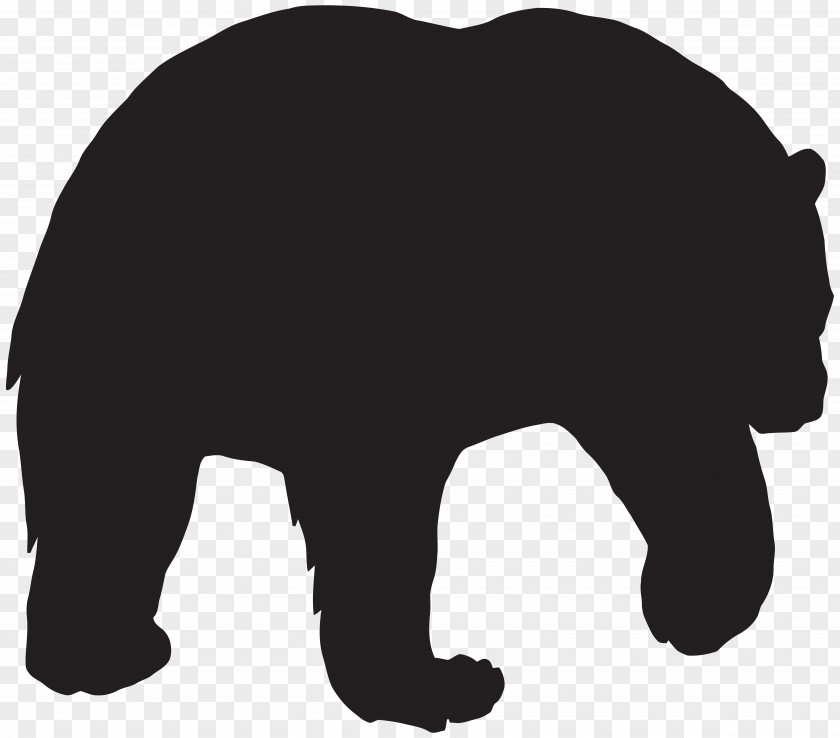 Sillhouttee Silhouette Polar Bear American Black Clip Art PNG