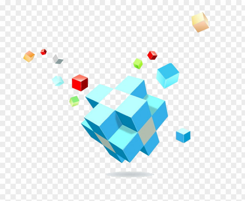Blue Cube Picture Material Rubiks Information Pocket PNG