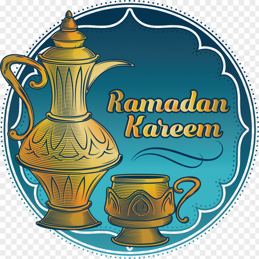 Blue Ramadan Label Euclidean Vector Icon PNG
