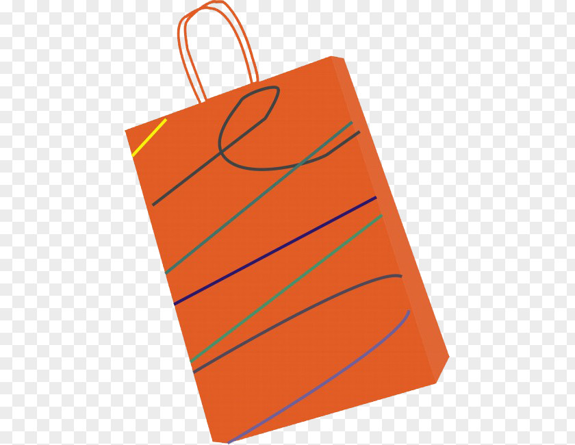 Orange Bag Paper Handbag PNG