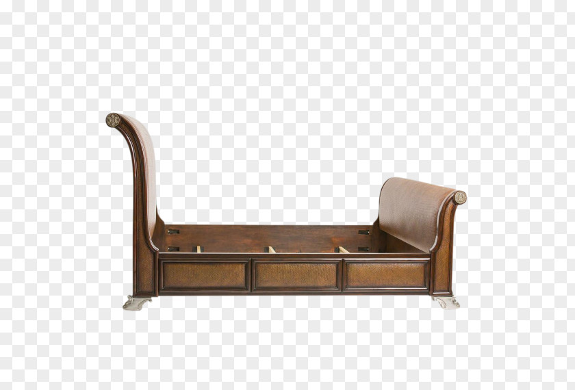 Sleigh Bed Chaise Longue Couch Armrest Furniture PNG