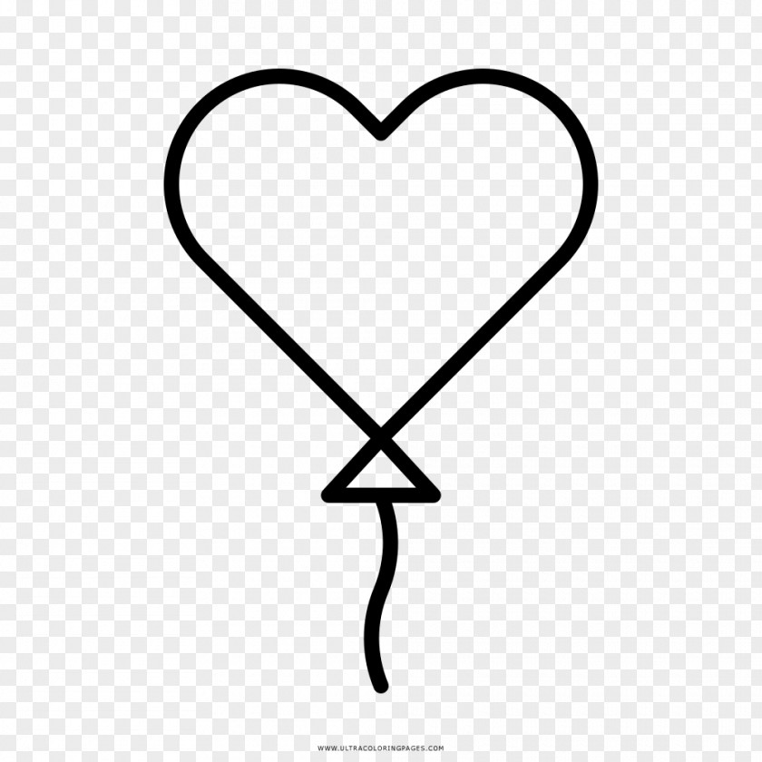 Heart Coloring Book Toy Balloon Drawing PNG