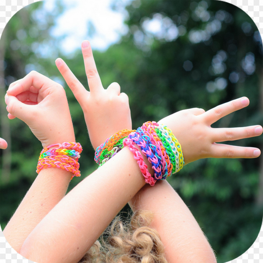 Rainbow Loom Bracelet Jewellery Nail PNG