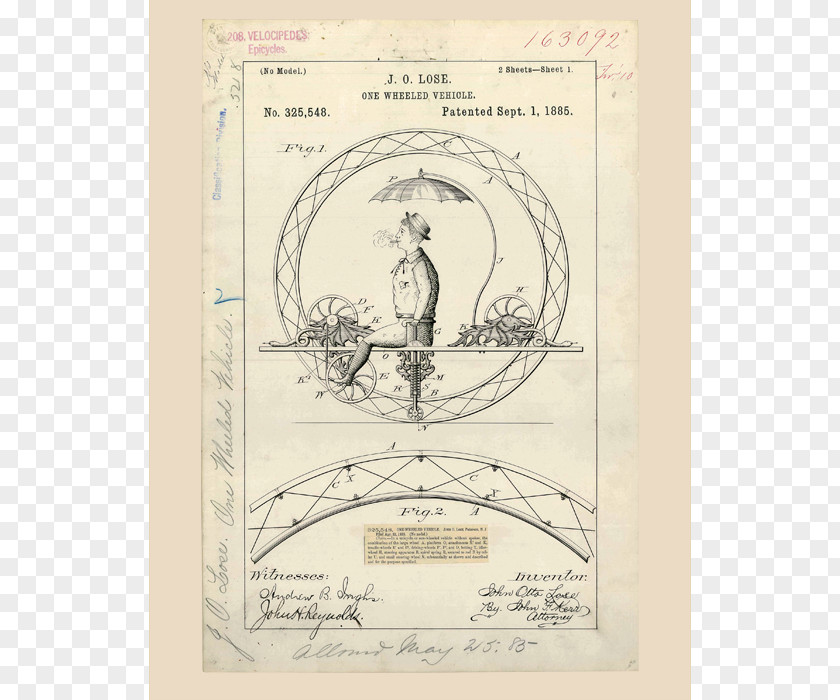 United States Patent Drawing Bicycle PNG