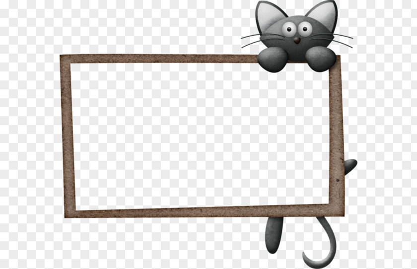 Cat Borders And Frames Clip Art Image Illustration PNG