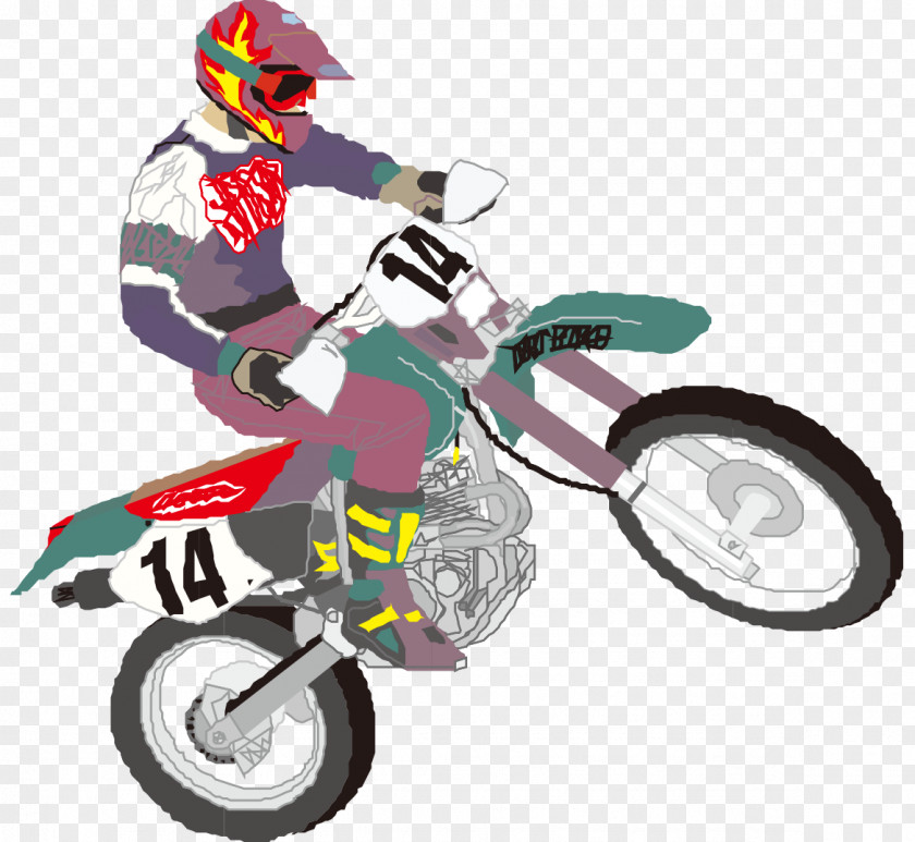 Cartoon Painted Motorcycle Racer Royalty-free Clip Art PNG