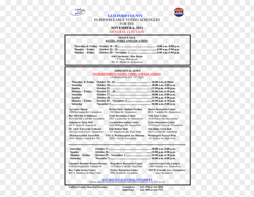 Early Voting Document Line PNG