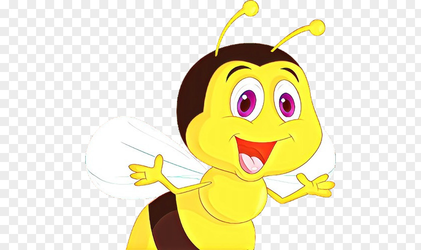 Pollinator Membranewinged Insect Cartoon Yellow Honeybee Bee PNG
