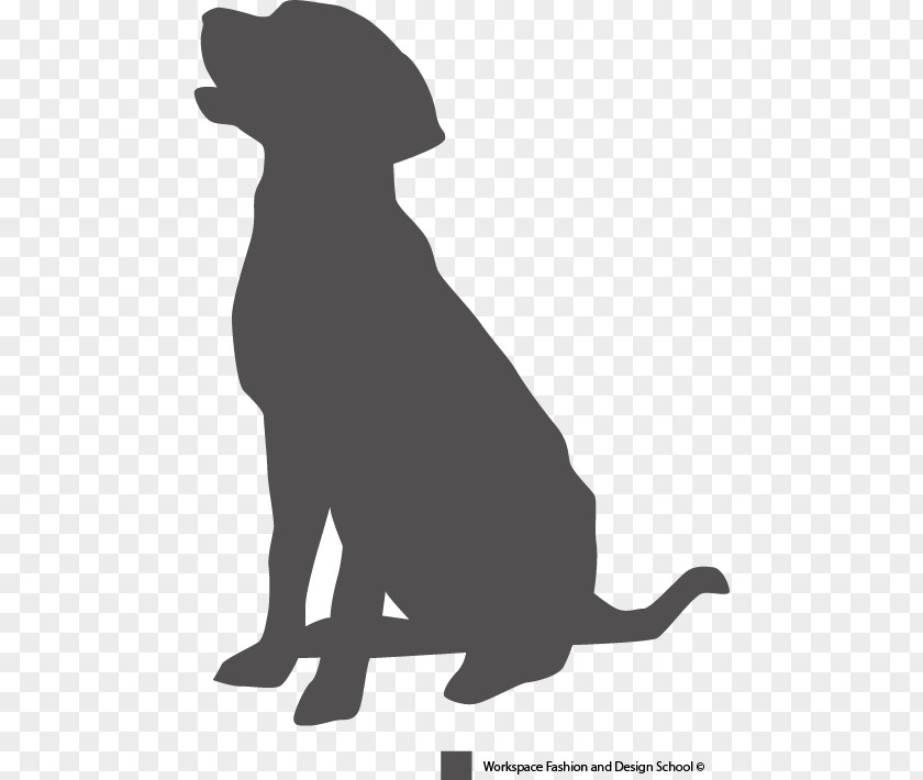 Puppy Labrador Retriever Dog Breed Pet Sitting Silhouette PNG