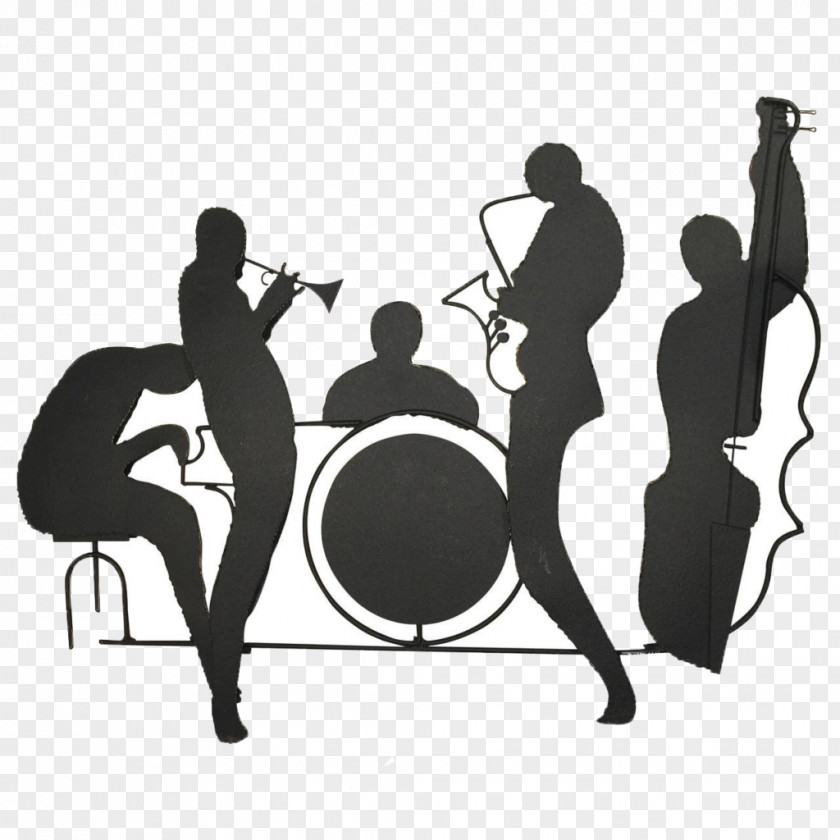 Silhouette Jazz Band Musical Ensemble Big Musician PNG