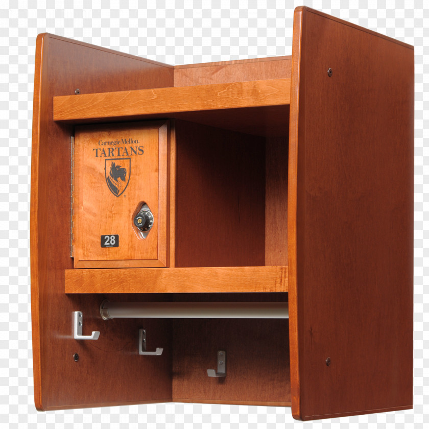 Wood Changing Room Shelf Locker PNG