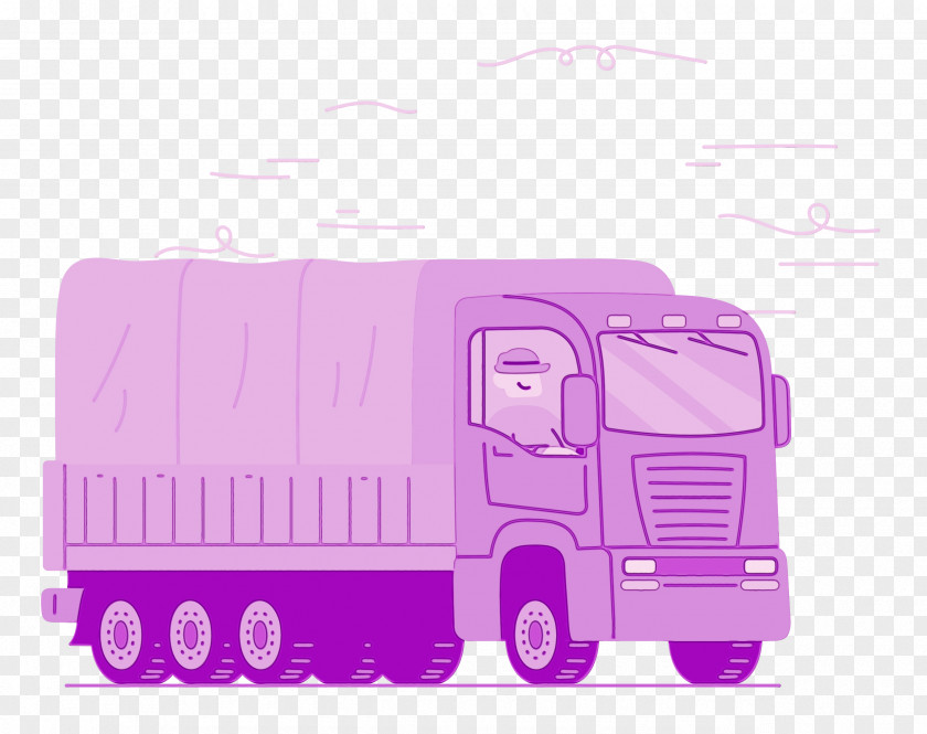 Commercial Vehicle Car Truck Driving Semi-trailer Truck PNG