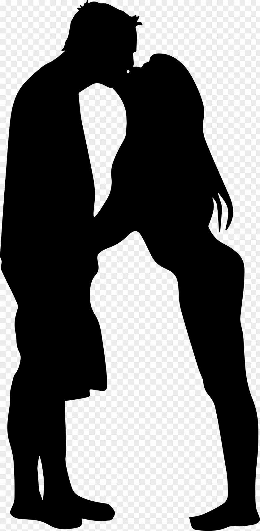 Couple Kiss Silhouette Intimate Relationship PNG