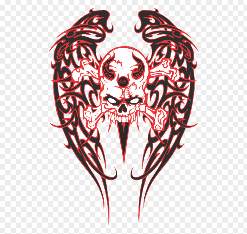 European And American Tattoo Skull Bone Art Drawing PNG