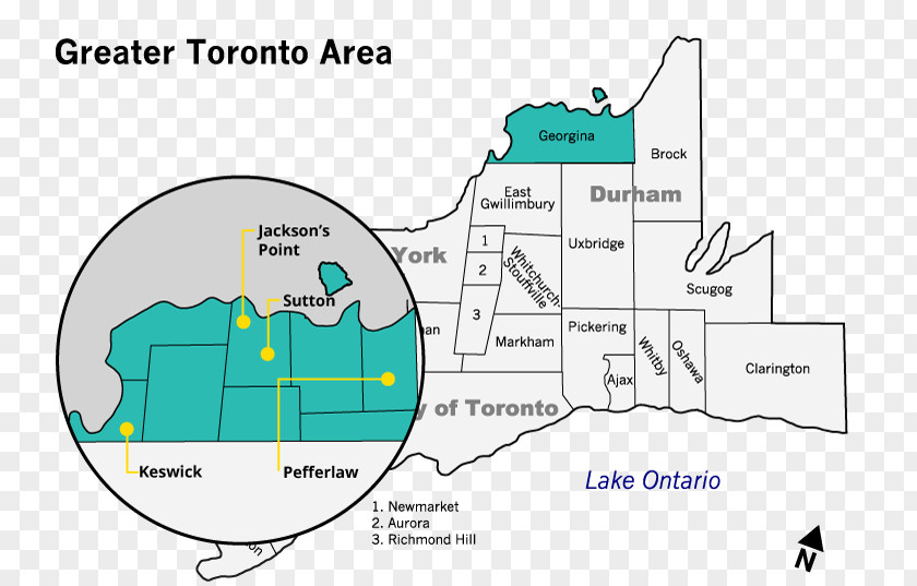 Map Georgina Richmond Hill Lake Simcoe Canada 2016 Census PNG