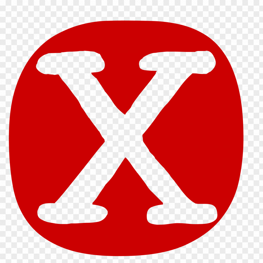Red X Rounnd Button. PNG