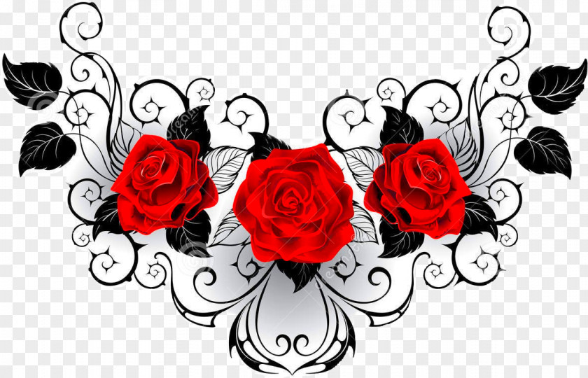 Rose Tattoo Drawing PNG