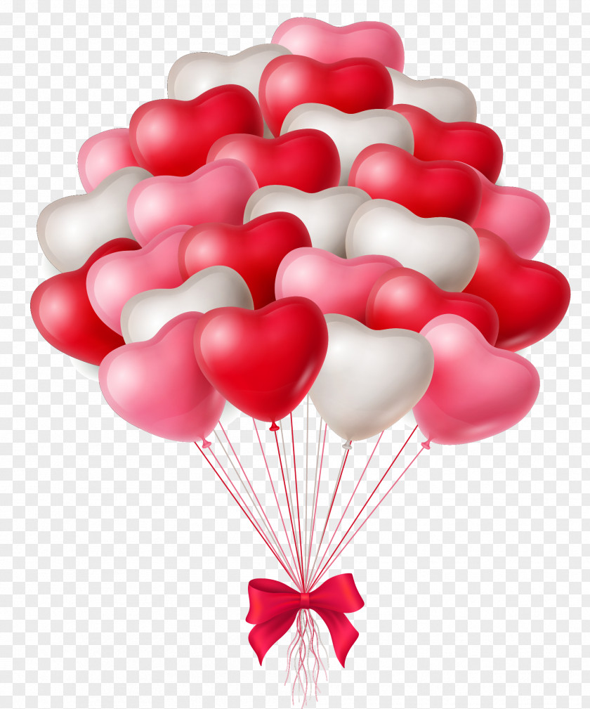 Vector Hand-painted Heart Balloon PNG