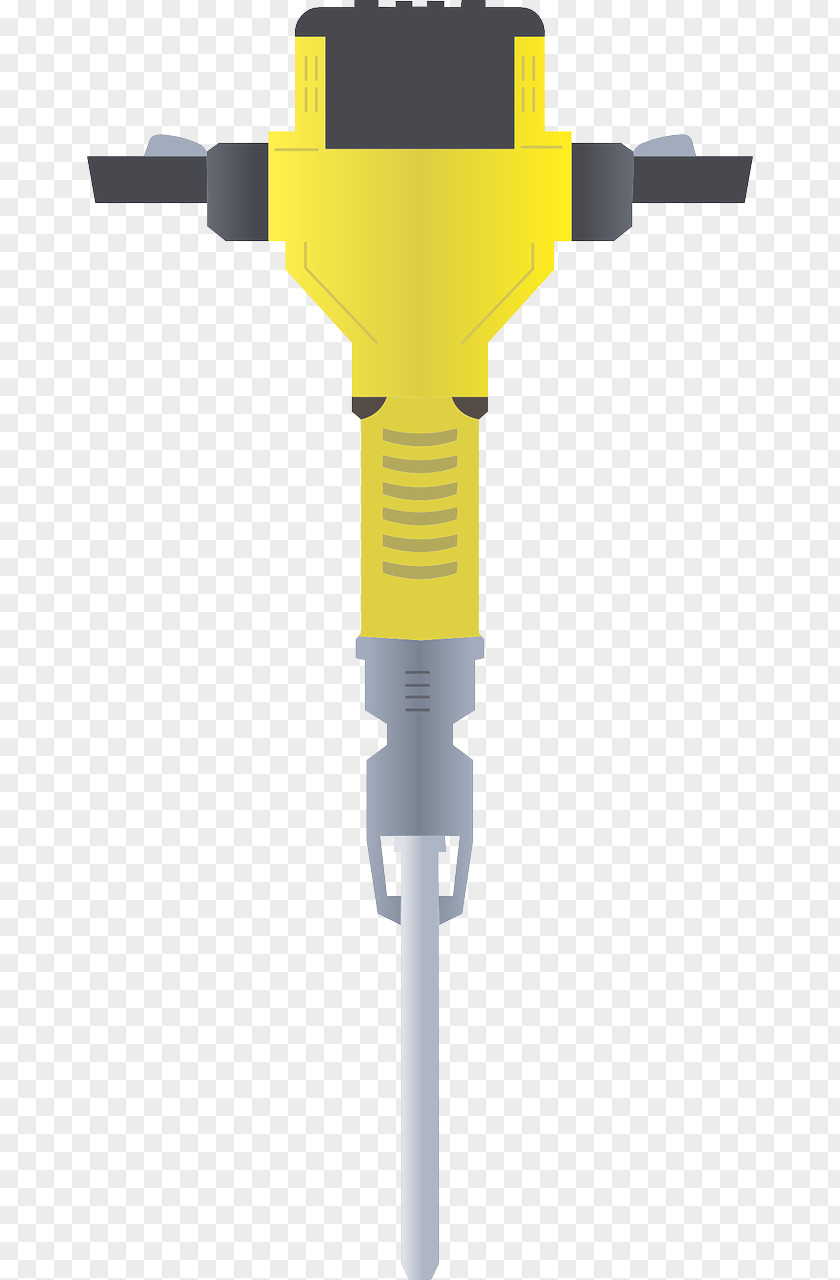 Yellow Hammer Drill Jackhammer Architectural Engineering Clip Art PNG