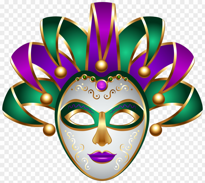 Green Purple Carnival Mask Transparent Clip Art Image Of Venice PNG
