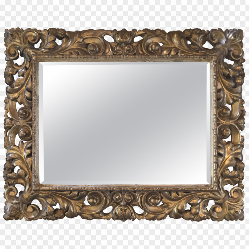 Mirror Picture Frames Rectangle Brown PNG