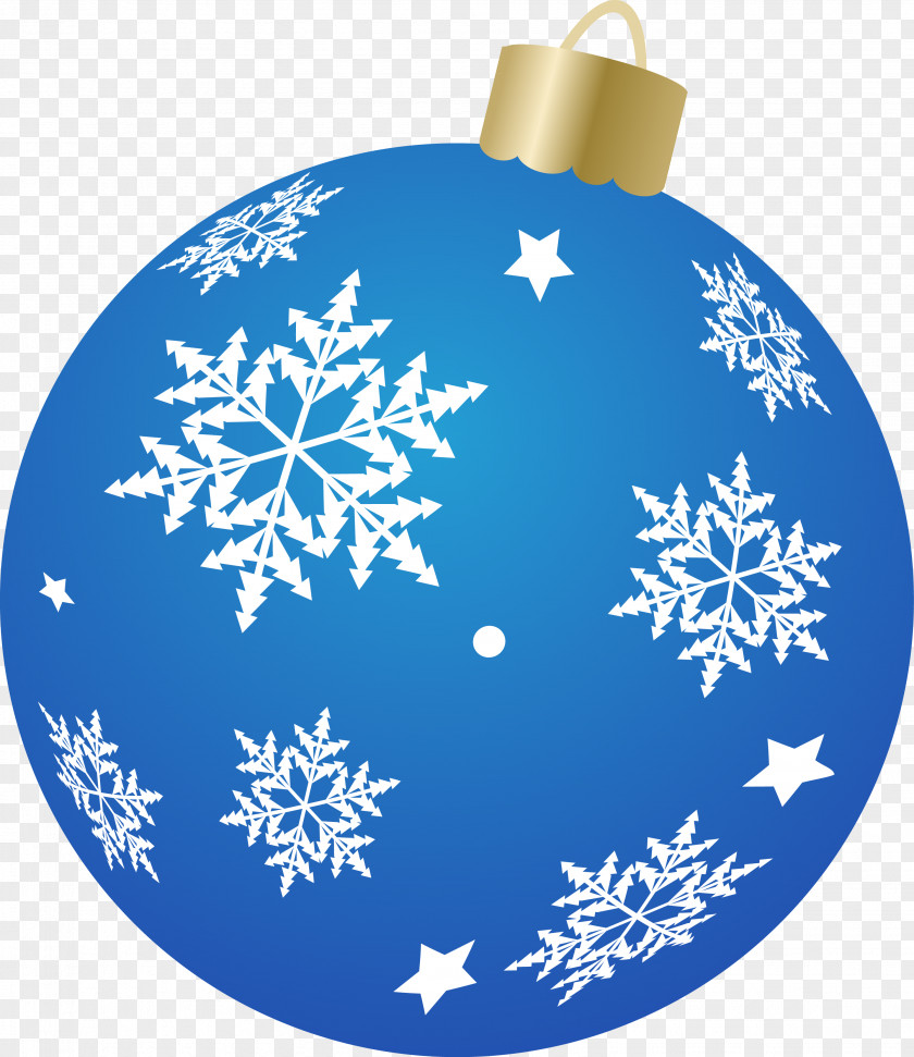 Snowflake Christmas Ornament Decoration Cobalt Blue PNG