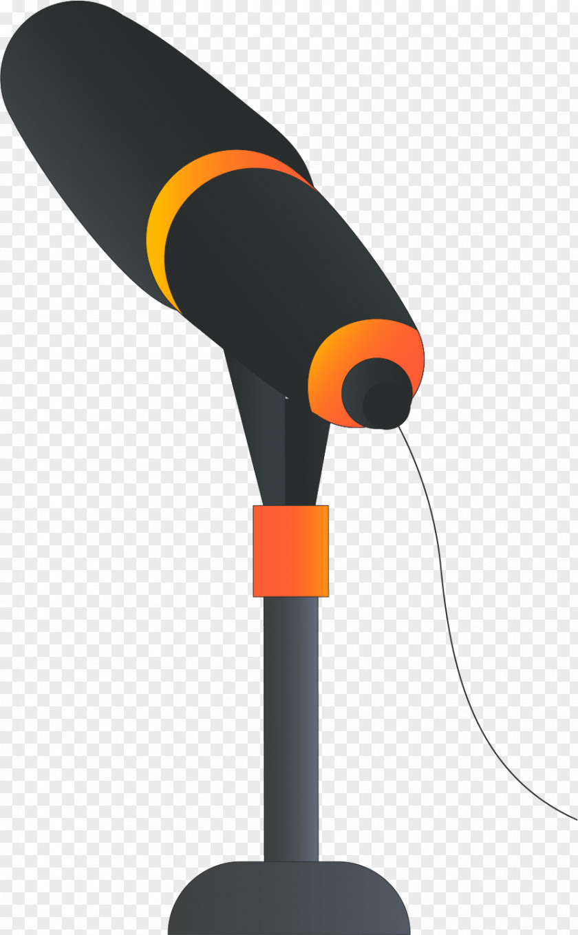 Orange Microphone PNG
