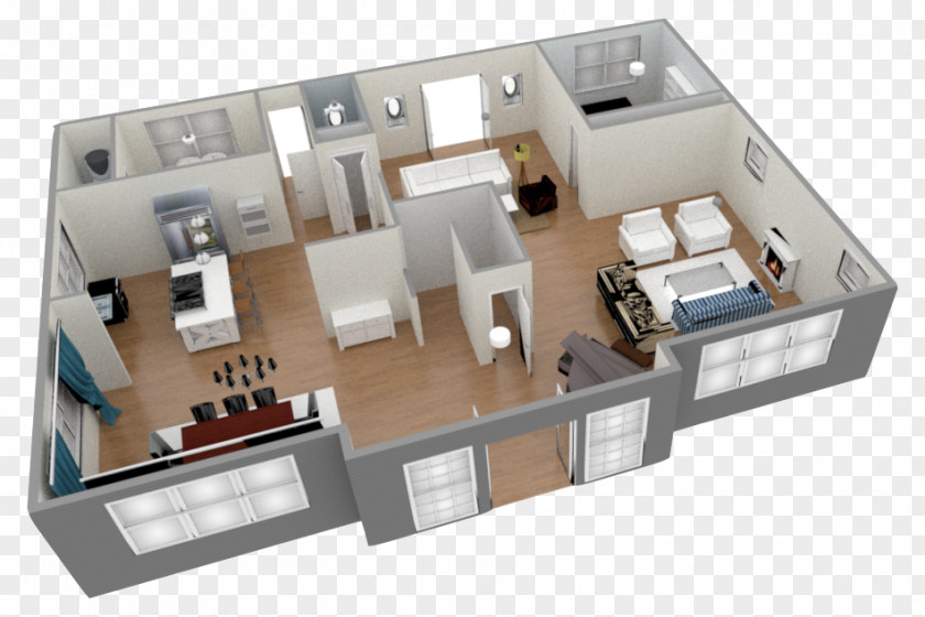 3D Floor Plan House Virtual Tour PNG