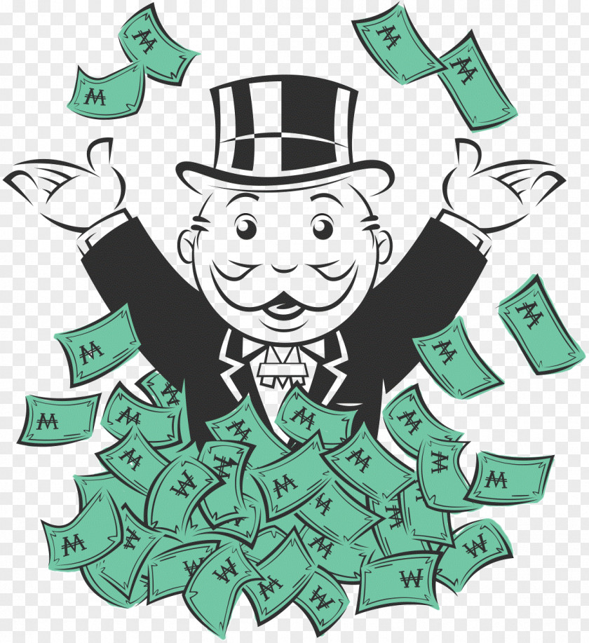 Jail Rich Uncle Pennybags Monopoly City T-shirt Money Bag PNG
