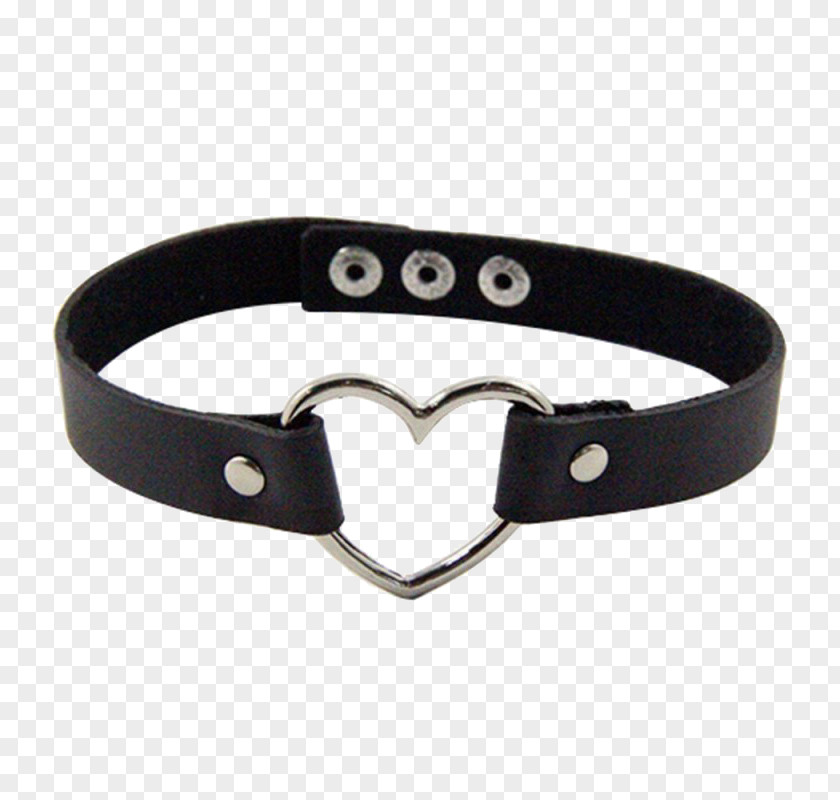 Necklace Choker Collar Punk Fashion Leather PNG