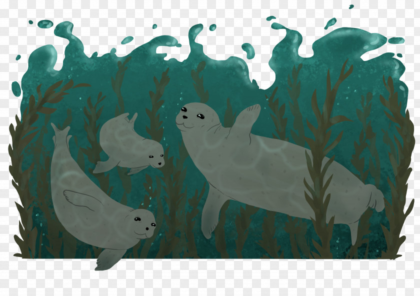 Painting Marine Mammal Green Visual Arts PNG