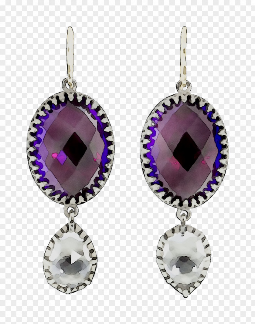 Sadie Girandole Earrings Larkspur & Hawk Oval And Pear Drop Amethyst PNG