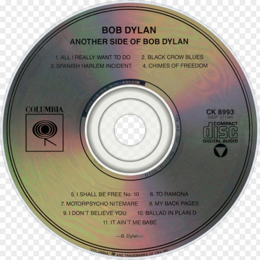 Bob Dylan Compact Disc Another Side Of Musician Artist PNG
