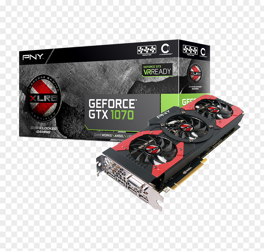 Computer Graphics Cards & Video Adapters NVIDIA GeForce GTX 1070 PNY Technologies 英伟达精视GTX PNG