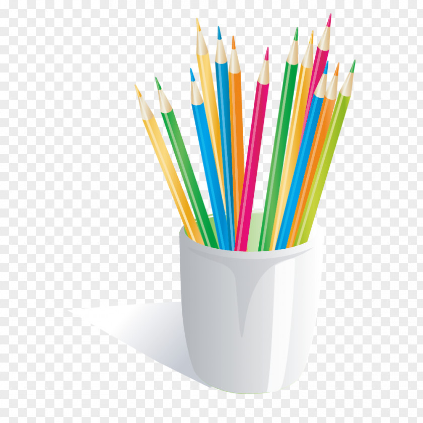Color Pencil Vector Material Colored Crayon Icon PNG