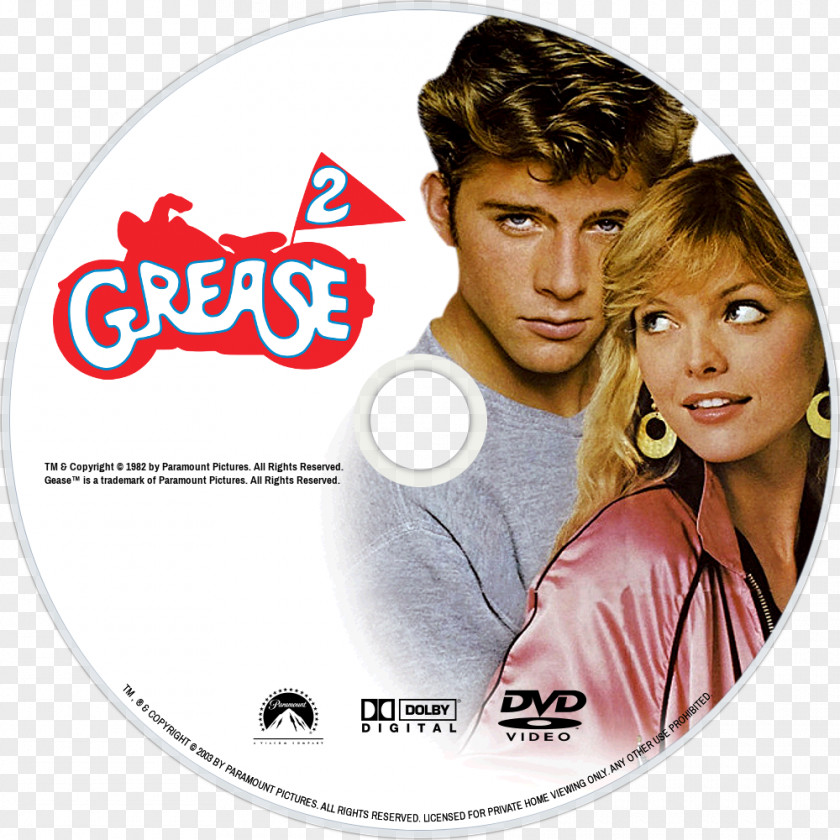 Grease Movie 2 DVD Album Cover Film PNG