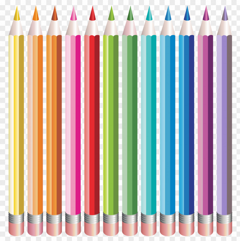 Pencil Paper Colored Clip Art PNG