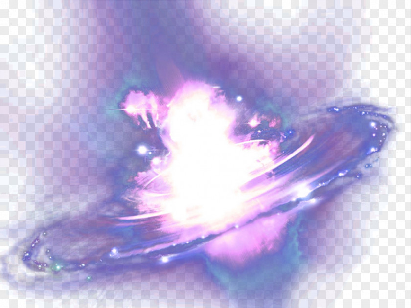 Purple Decorative Planet Supernova Star Wallpaper PNG
