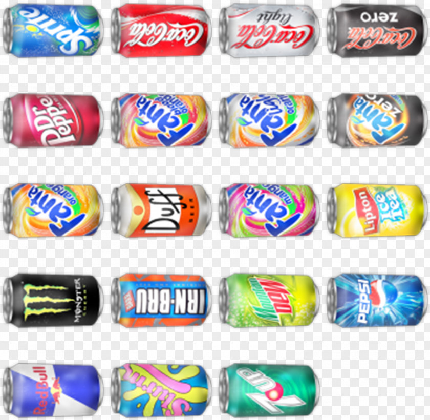 A Variety Of Drinks Cans Coca-Cola Juice Pepsi Drink PNG