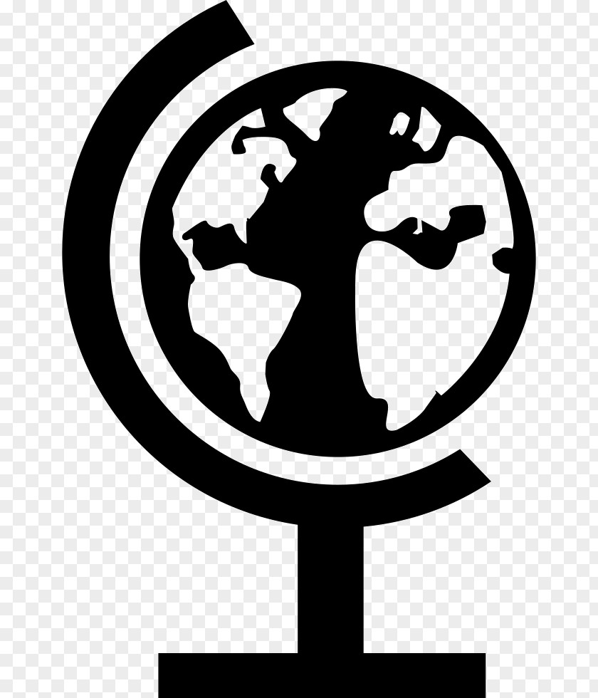 Environmentally Friendly Globe Silhouette Black And White Vector Graphics Design PNG