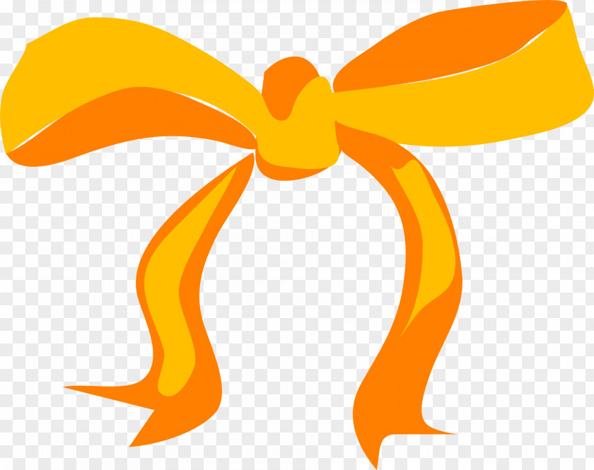 Orange Yellow Ribbon Bow And Arrow Clip Art PNG