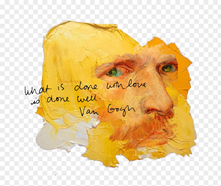 Van Gogh Watercolor Painting Portrait Snout Acrylic Paint PNG