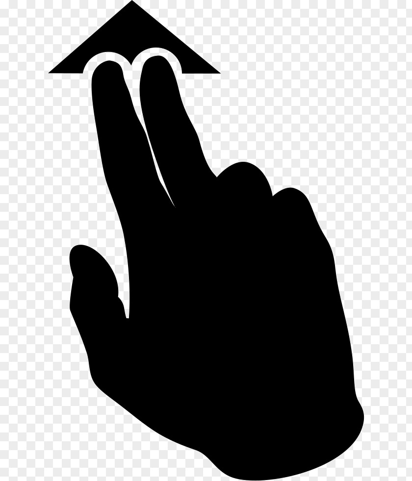 Arrow Two Fingers Gesture PNG