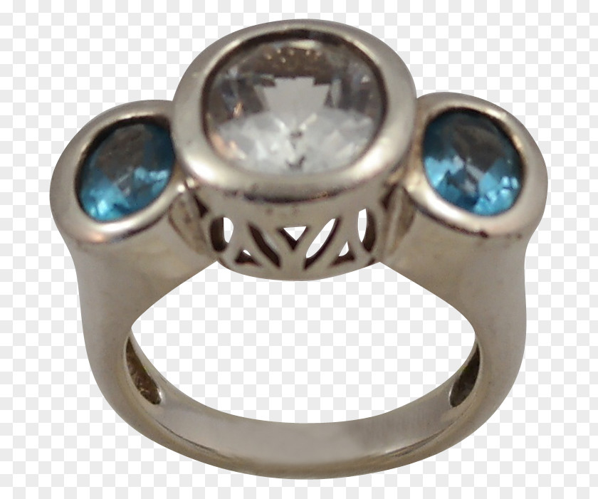 Ring Sapphire Silver Body Jewellery PNG