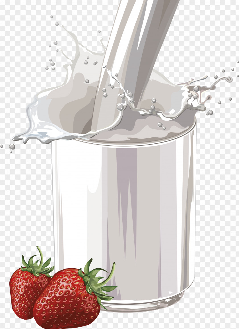 Strawberry Milk Flavored Juice PNG
