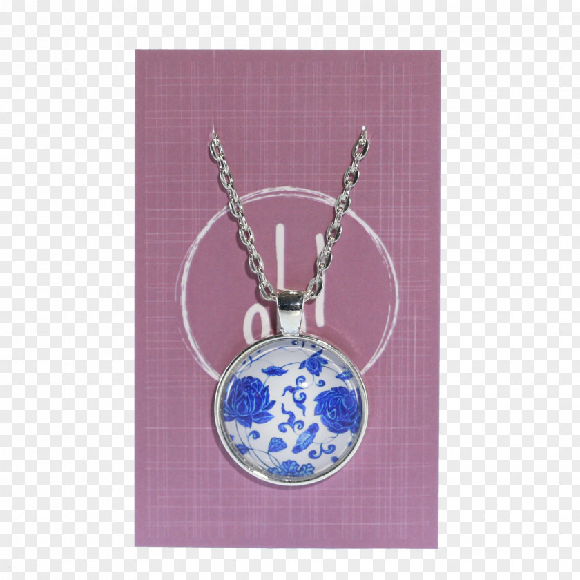 Necklace Locket Glass Charms & Pendants Vase With Pink Flowers PNG