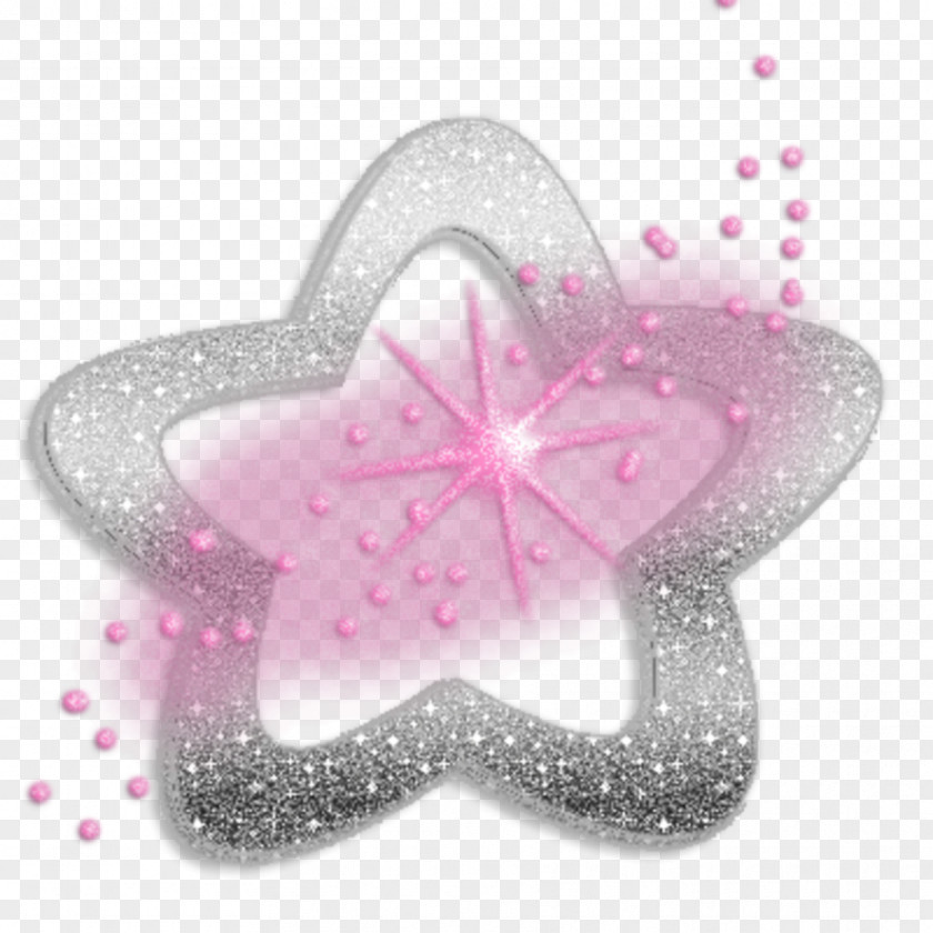 Rhinestone Silver Star Glitter Clip Art PNG